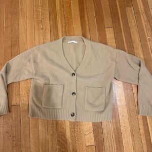 OAK + FORT Camel Cardigan Sweater